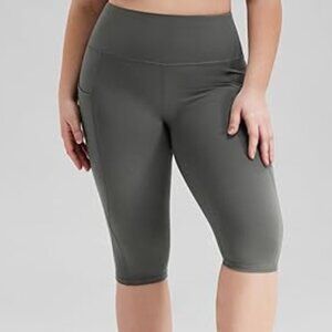 ODODOS Women's Capri Leggings Heather Grey 2X